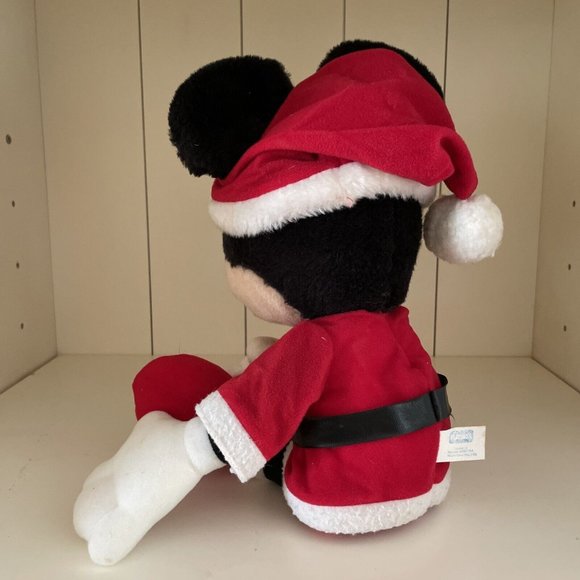 Vtg Playskool Santa Mickey Mouse Plush Christmas Santa Clause Suit Red Feet 20" - Picture 13 of 16